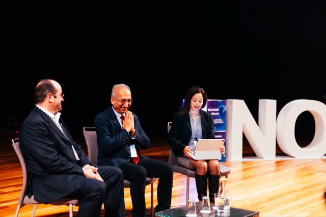 Panel discussion on stage at Blockchain Confluence 2025